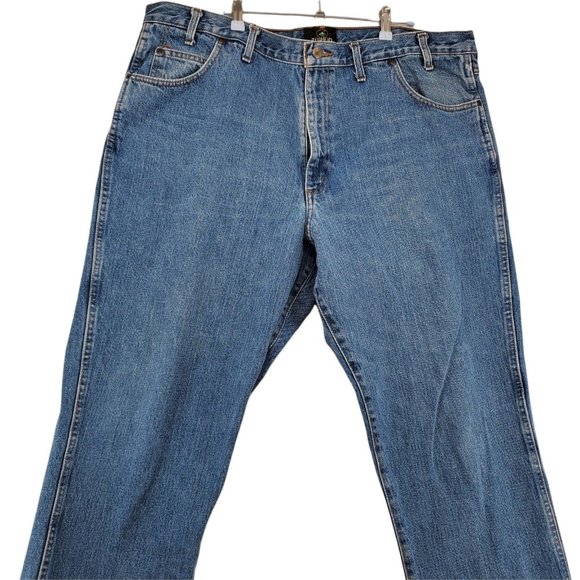 RedHead Jeans Men's Utility Straight Leg Pockets Denim Blue Size 44x32 - Picture 3 of 10